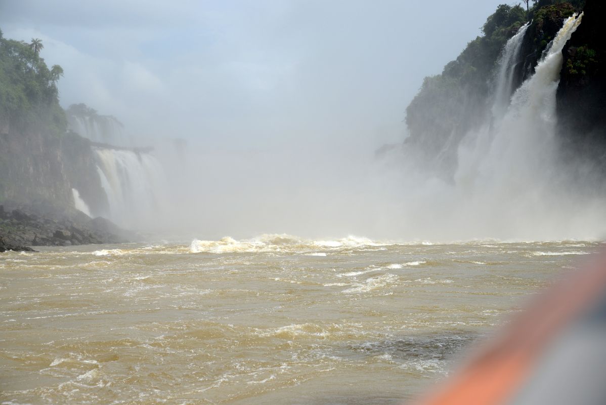 23 Heading Up The Rio Iguazu Inferior River Towards Garganta Del Diablo Devils Throat Falls From The Brazil Iguazu Falls Boat Tour